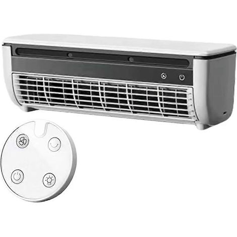 Kühlender Wandventilator, Mini-Klimaanlage ohne Rotorblätter für schnelle Kühlung, leise kabellose Elektroventilatoren mit Fernbedienung B (1/5)