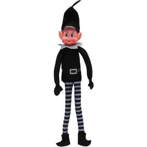 Lutins de Noël mal élevés - Peluche lutin aux longues jambes - Noir - Décoration de Noël (1/3)