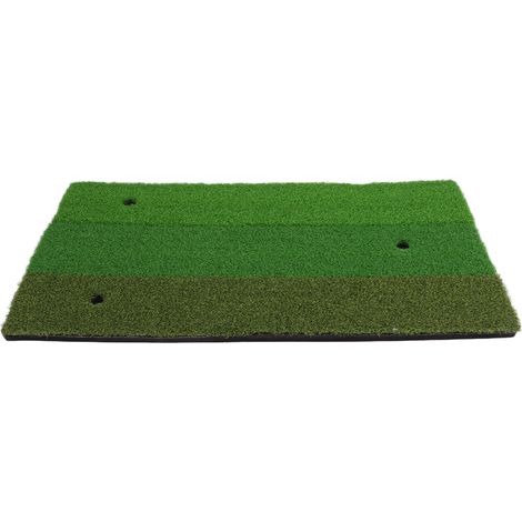 Tapis de frappe de golf 3 en 1 en gazon artificiel pour l'entraînement intérieur et extérieur (1/5)