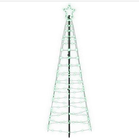 LED-Weihnachtsbaum 180 cm 168 LEDs Mehrfarbig Stahl Schwarz vidaXL