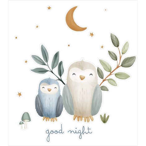 Little Dutch Wandsticker Set Forest Friends Good Night (45x40cm)
