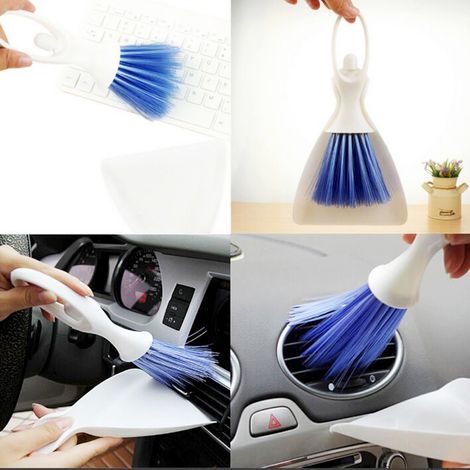 Brosse Souple de Nettoyage pour Bouches d'Aération de Voiture, Multifonction et Portable