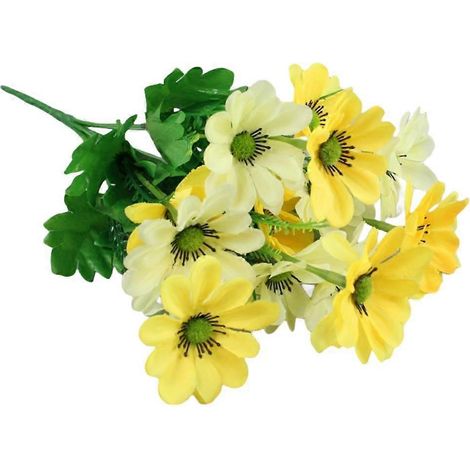 Fleurs artificielles de 5 cm de diamètre, en plastique léger et souplejaune (1/5)