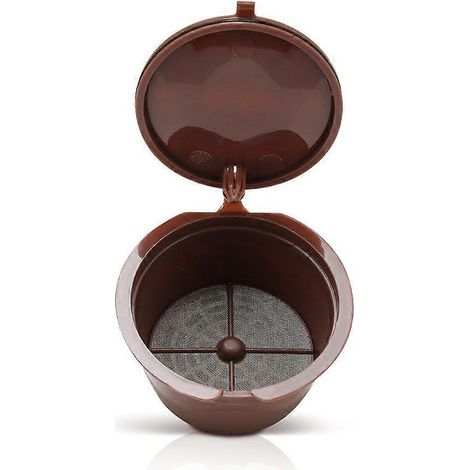 Capsules rechargeables Dolce Gusto réutilisables Nescafe compatibles avec les capsules en plastique Piccolo Genio Esperta marron (1/5)