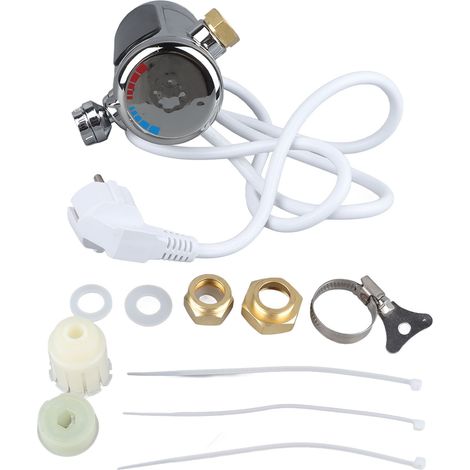 Robinet Chauffant Électrique IPX4 220‑240V avec Prise EU pour Chauffe-Eau Instantané (1/5)