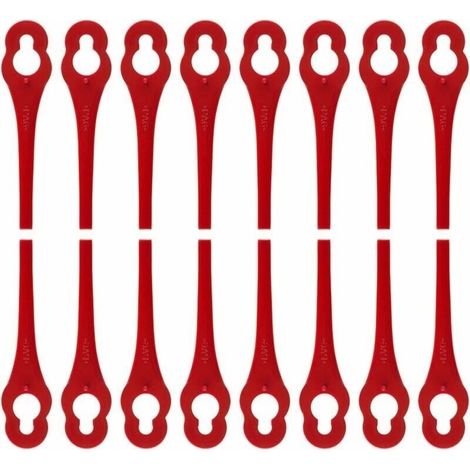 Lot de 100 Lames en Plastique de Rechange pour Coupe Bordure Florabest LIDL Longueur 8,3cm (1/5)