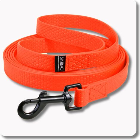 Correa impermeable naranja - 5 m, 76 mm - perro 10-25 kg (1/5)