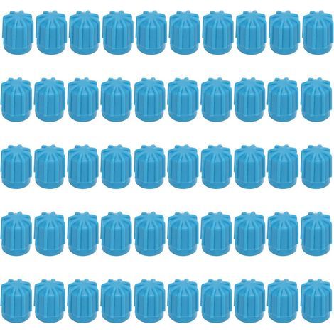 50 Pièces Capuchons de Soupape de Climatisation Bouchons d'Injection de Carburant Auto Couvercles d'Étanchéité en Plastique Anti-Poussière M8X1 Bleu (1/5)