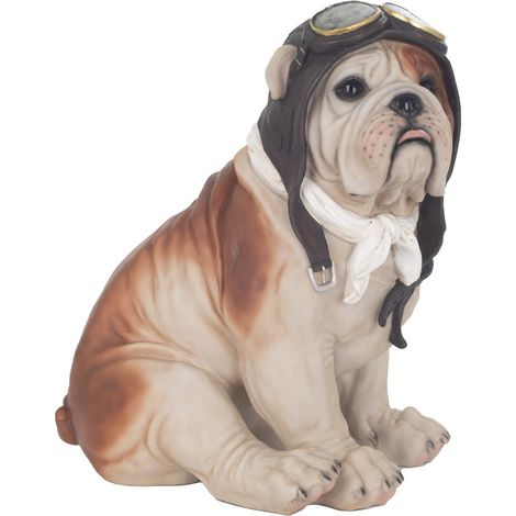 Statuetta decorativa di cane bulldog per la casa e regalo, collezione bohémien