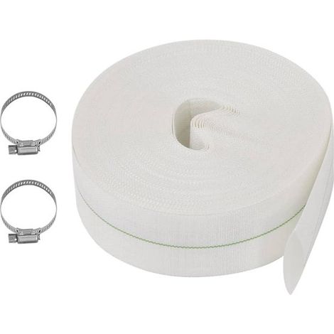 Tuyau de refoulement plat 25 m, Ø 51 mm, 2 pouces, PE renforcé, pression 8 bars, avec 2 colliers de serrage (1/5)