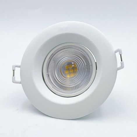 Spot encastrable mur et plafond--Lot de 10 --Spots LED Encastrables 5.5W Orientable Equ. 75mm,Température de Couleur: Blanc neutre 4000K - RWSpot encastrable mur et plafond