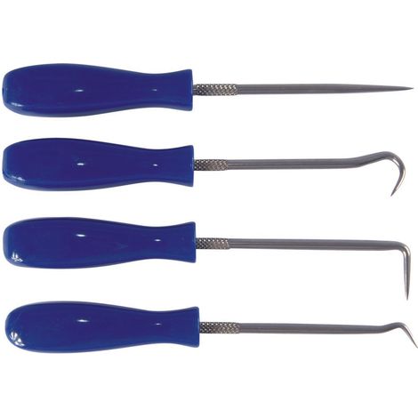 Assortiment de 4 crochets extracteurs pour joints d'huile, toriques L. 130mm - OM 9216 - CLAS Equipements