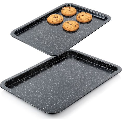 Bandeja de horno de granito de 38x26,5 pulgadas / 43x29 cm, 2 unidades. (1/5)