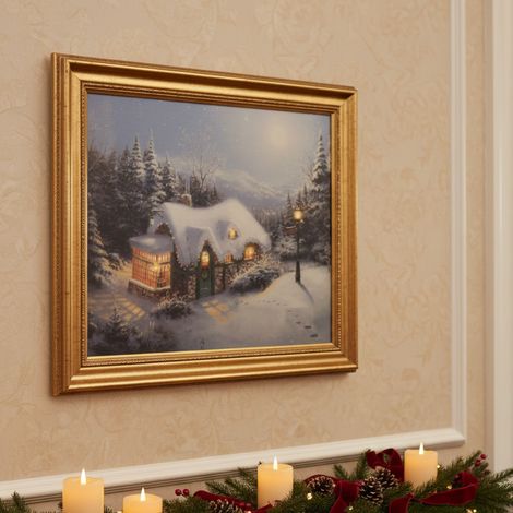Quadro natalizio con scene di montagne innevate da 38 x 28 cm -Modello2 (1/5)