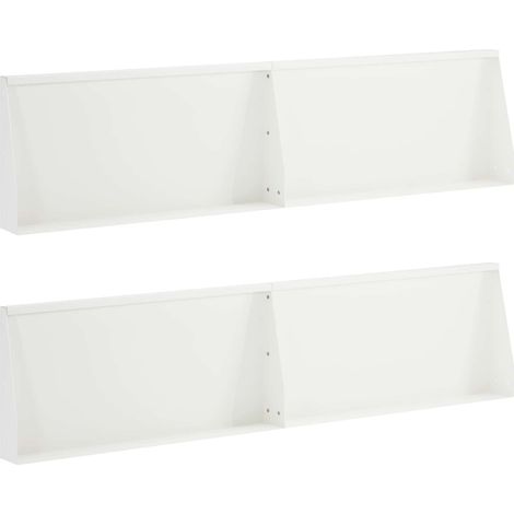 vidaXL Muro de Contención 4 uds. 80 x 12 x 30 cm Acero Blanco (1/5)