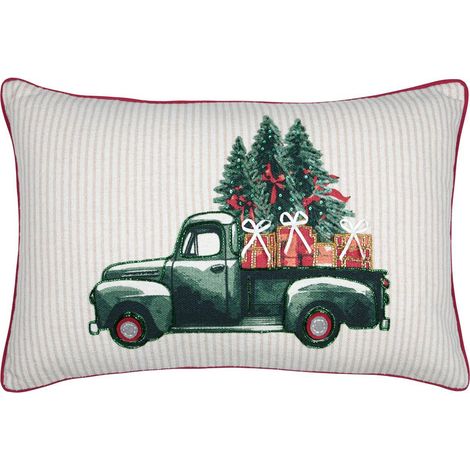 Coussin de Noël vert offert 35x55 cm (1/4)