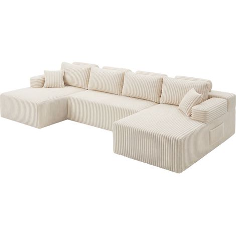 Levede Modular Sectional Sofa Bed Convertible U Shaped Sofa Corner Living Room