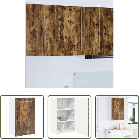 Küchenregal Holz - Küchenschrank Geräucherte Eiche 50 x 31 x 80 cm Holzwerkstoff (1/5)