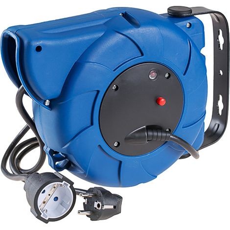 Enrouleur automatique de câble 3x1,5mm 16 mètres avec 1 prise schuko t/tl 4,8mm 16a 250v 71251a solera. (1/3)