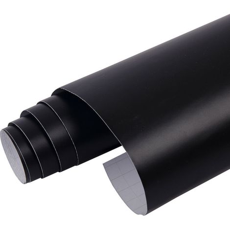 Pellicola adesiva nero opaco per car wrapping e tuning auto e moto. Antigraffio Misura - 152cm x 30cm