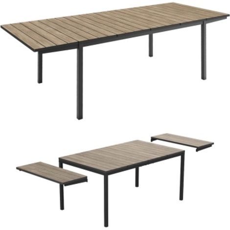TAVOLO KETER PORTO NOVA ESTENSIBILE 160-240 CM EFFETTO LEGNO DA GIARDINO (07192)