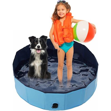 Piscine pliable pour chien, pataugeoire portable pour animaux domestiques, piscine pour enfants, piscine antidérapante en PVC pour enfants, baignoire pour chien et chat pour jardin, terrasse (1/5)