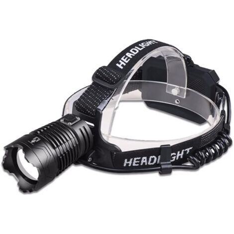 Linterna frontal recargable, linterna frontal LED XHP360 ultra potente de 8000 lúmenes, linterna frontal LED ultra brillante, luz más intensa adecuada para pesca y exploración. (1/5)