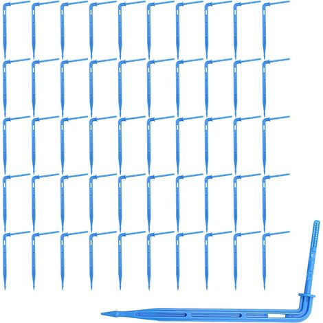 50 Pièces Goutteur Irrigation, Micro Asperseur Goutte à Goutte pour Tube 4/7 mm, Goutteur d'irrigation,kit d'irrigation, serre, quincaillerie de jardin(bleu) (1/5)