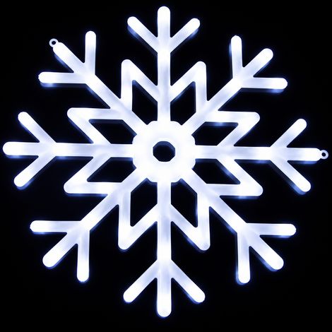 Suspension lumineuse LED flocon de neige 40 cm blanc chaud 220V IP44 Noël 100 × 100 × 100 cm 10 g – Livraison gratuite