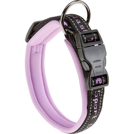 Ferplast SPORT DOG C  Collare per cani con imbottitura soft. Varie misure e colori fluo.. Variante C25/45 - Misure: A: 35-45 cm B: 25 mm - Lilla (1/5)