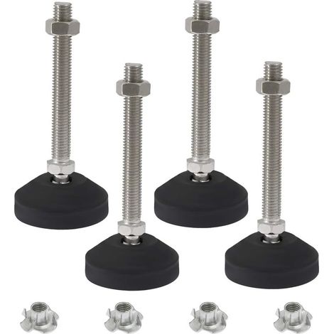 Jeu De 4 Coussinets Nivelants Réglables Et Rotatifs Pour Meubles, Tables, Chaises Et Armoires (1/4)
