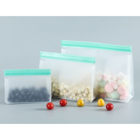 Sacs De Conservation Réutilisables - Sacs De Congélation Étanches En PEVA Sans BPA - Pour Aliments Frais Ou Congelés - Lot De 6 (1/4)