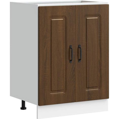 Maison Exclusive - Mobile base lavello Kalmar Rovere Marrone 60x46x81,5 cm