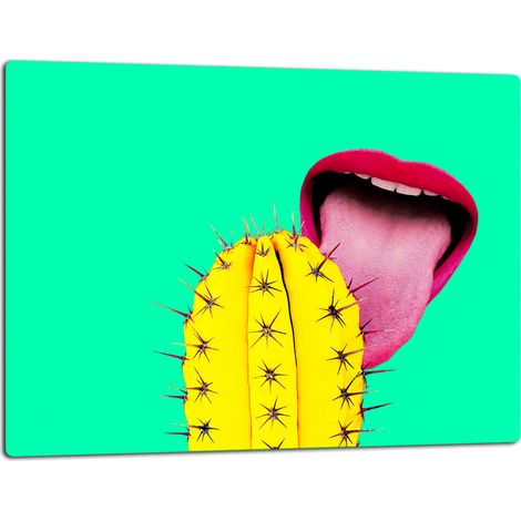 Planche à découper en verre 52x40 cactus (1/5)