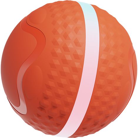 Balle roulante intelligente, balle rebondissante automatique, batterie 800 mAh, jouet rechargeable pour animaux, balle électrique pour animaux, orange (1/5)