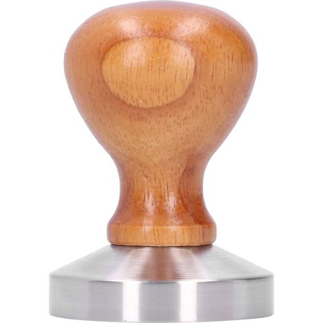 Marteau à Café 58mm en Acier Inoxydable avec Manche en Bois - Accessoire Barista