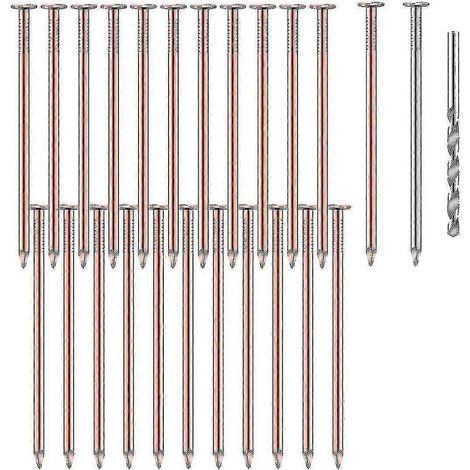 2024 25 Clous en cuivre pour l'abattage, Clous en cuivre pur de 3,5 pouces en vrac, Pointes de quincaillerie pour l'enlèvement de souches (1/5)