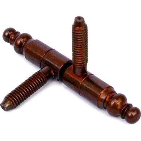 Cerniere tornite "Anuba" con testina - Ø 13 mm. - canna di fucile - 2 pz.