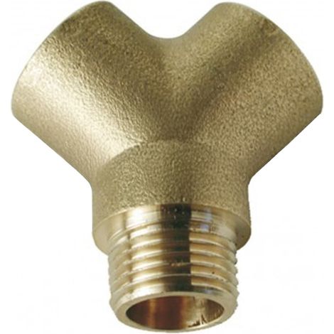 Arcanaute – Raccord laiton en Y Femelle/Mâle 1/2" (15/21) – Filetage 1/2" pour robinetterie – Environnement humide – Raccord durable