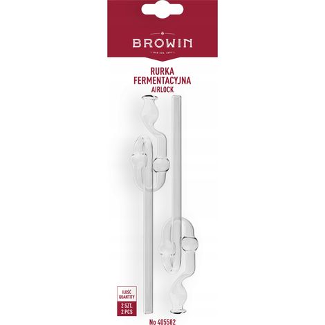 Barboteur en verre pour fermentation du vin, 2 pièces, 8,5 mm (1/2)