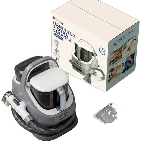 Nettoyeur à vapeur, aspiration puissante, réservoirs d'eau séparés, Gris Clair, 220V-240V Prise EU (1/2)