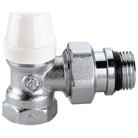 Clapet anti-retour chromé avec raccords coudés - Compatible tuyaux 3/8" à 1", pression 10 bar, température 5-100°C, idéal pour chauffage et plomberie, installation facile. (1/2)