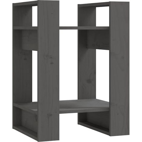 Maison Exclusive - Bücherregal/Raumteiler Grau 41x35x57 cm Massiv