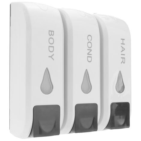 PrimeMatik - Distributeur de savon de douche pour mur. 3 x réservoir remplissable (1/5)