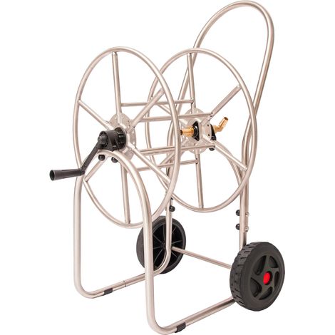 Carrello Avvolgitubo Manuale con Ruote 80 mt Tubo Ø3/4” in Acciaio Inox Agrati