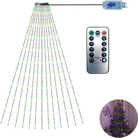 Guirlande lumineuse décorative pour arbre de noël, aménagement de jardin, cascade, fête, Camping, atmosphère, eau LED (1/5)