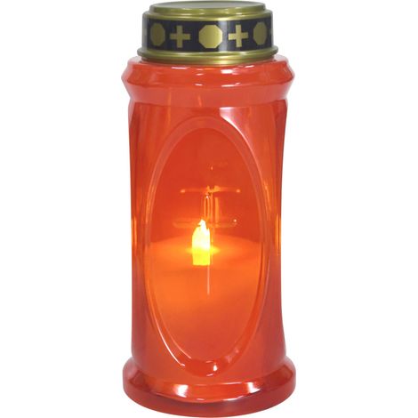 TrendLine LED-Grablicht mit Timer Ø 9 x 20 cm warmweiß rot