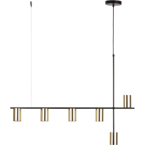 Suspension moderne noir/or Vendo 6 spots GU10 Sigma (1/3)