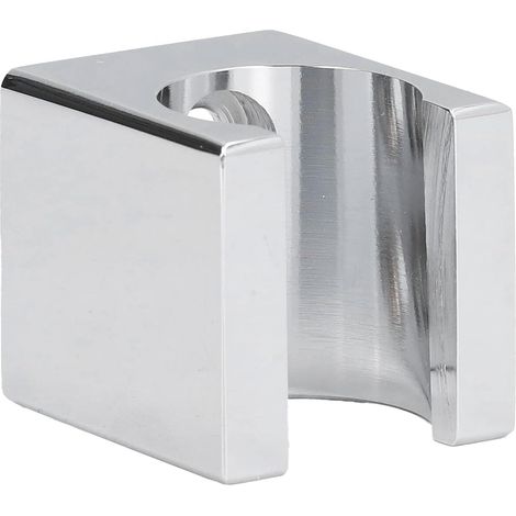 Support de pommeau de douche en cuivre massif, support de douchette à main à angle réglable avec finition chromée, fixation murale pour salle de bain, visserie incluse (1/4)