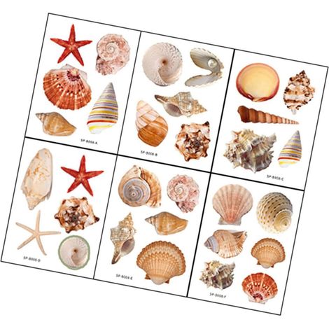 Badewannenaufkleber Muscheldesign selbstklebend wasserfest 6